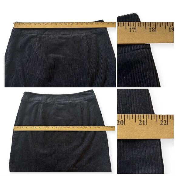 Boden Gray Corduroy Kilt Mini Skirt, Size US12R, Faux Wrap - Picture 9 of 11